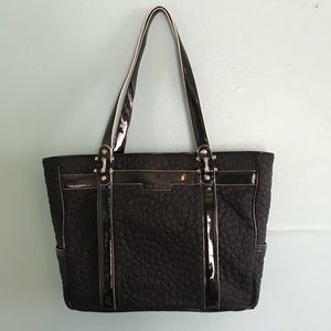 Vera Bradley laptop bag w patent leather details